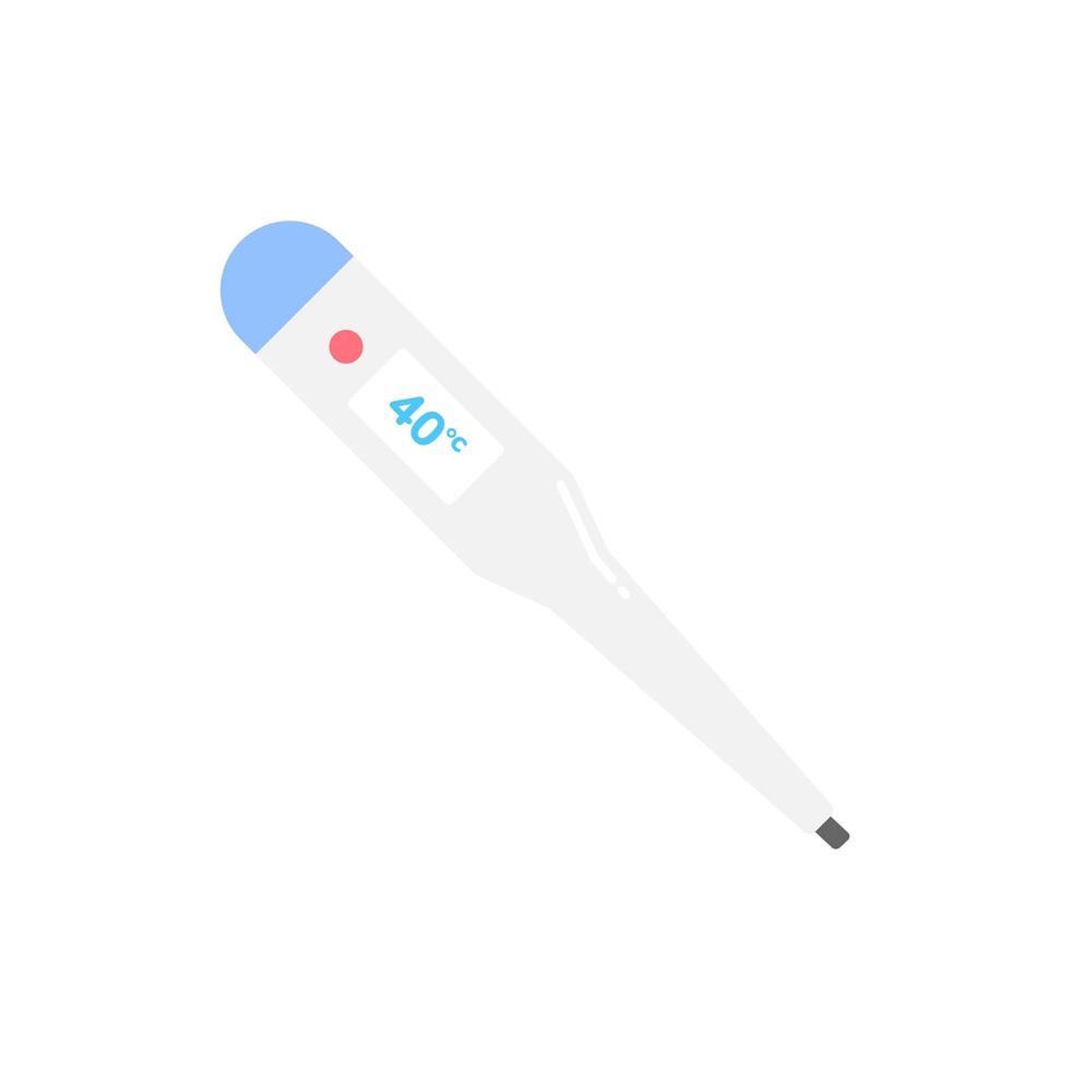 Digital thermometer flat design icon vector