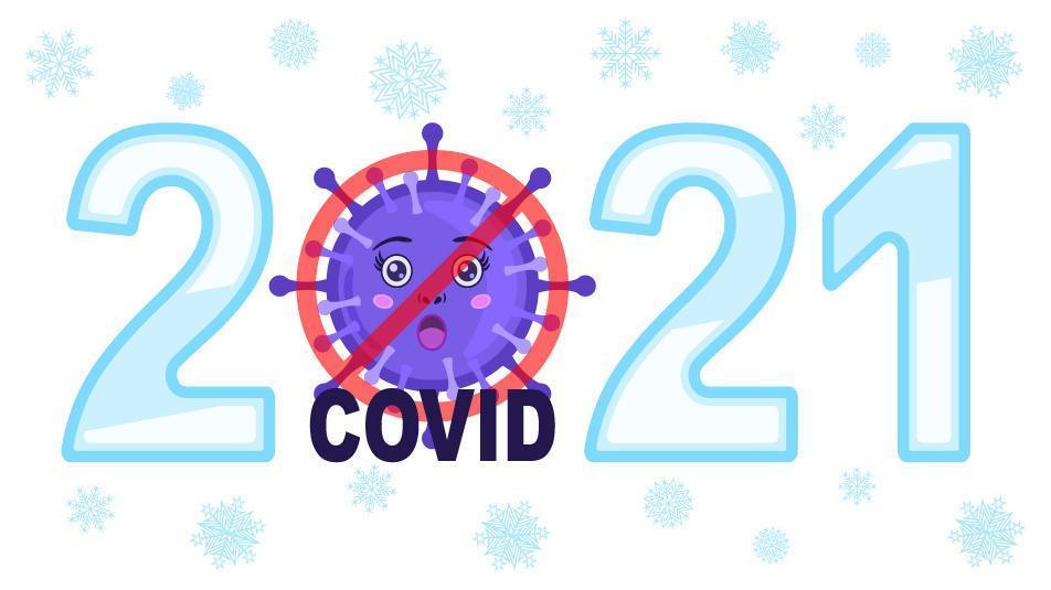 2021 Covid-19 banner vector