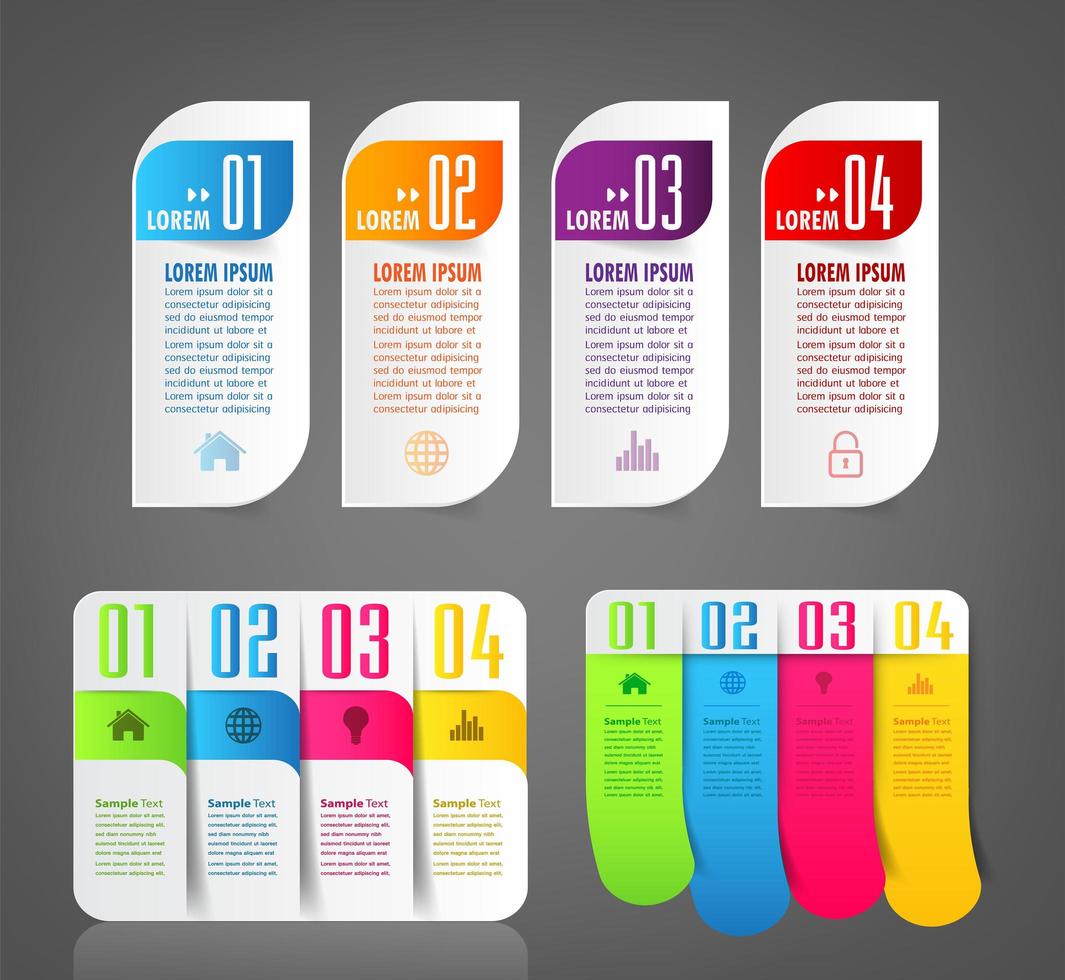 modern text box template, banner infographics vector