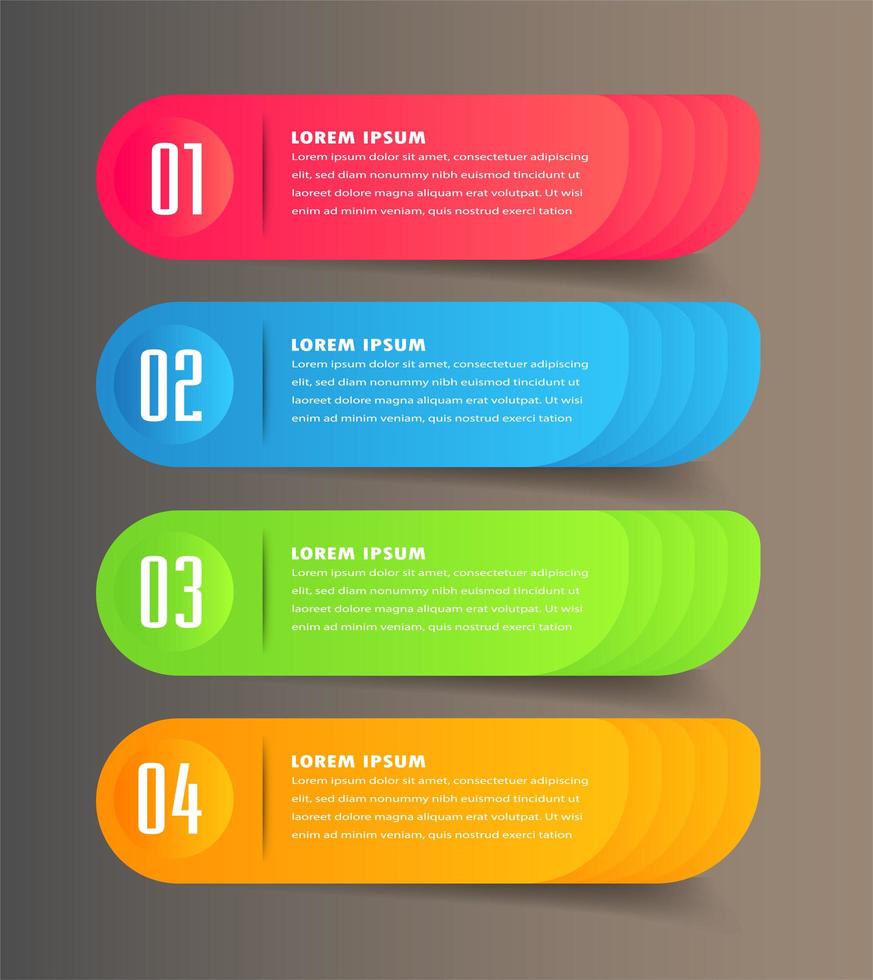 modern text box template, banner infographics vector