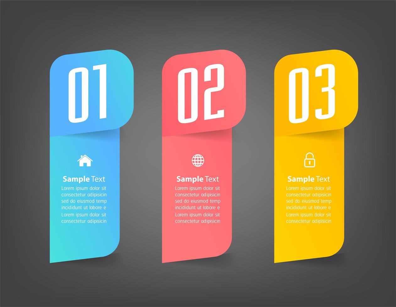 modern text box template, banner infographics vector