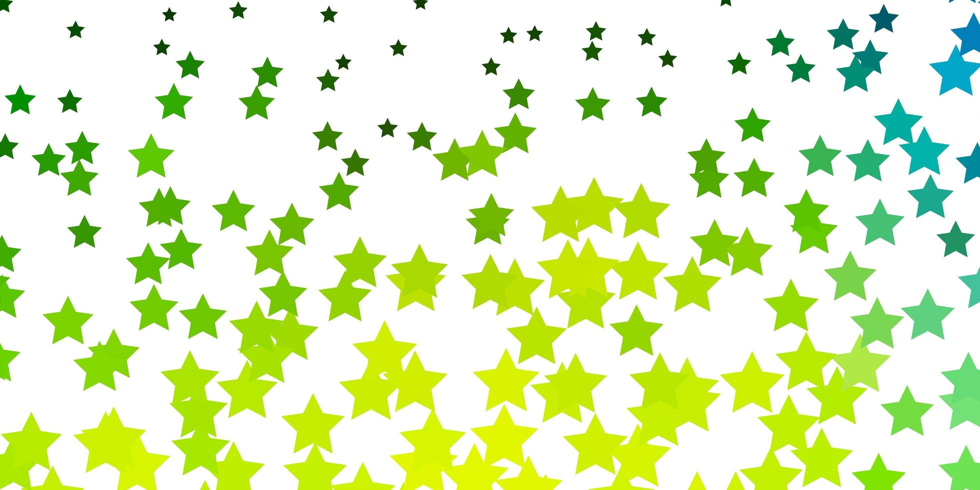 patrón de vector verde claro con estrellas abstractas.