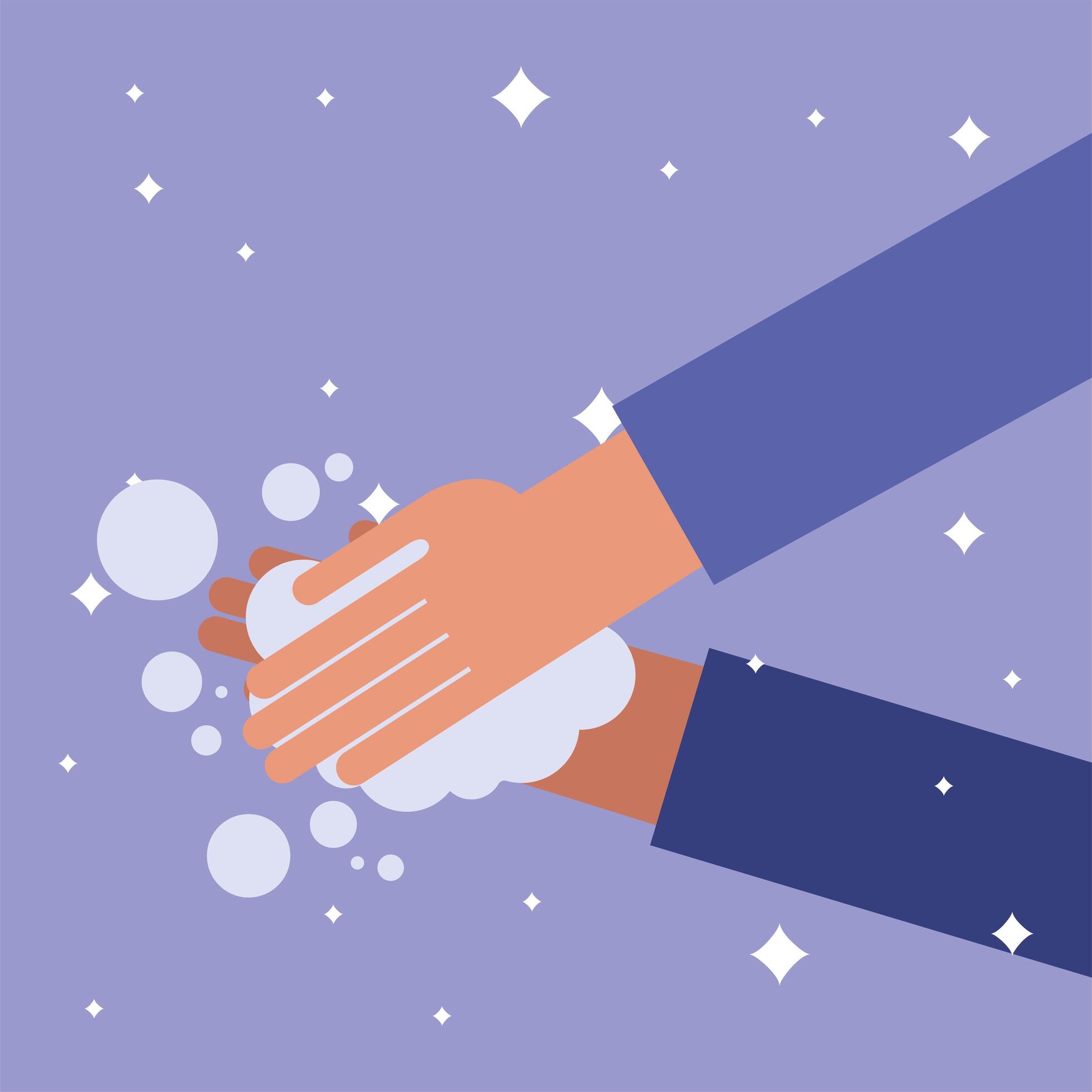 Hands washing with bubbles vector design 1829222 Vector Art at Vecteezy