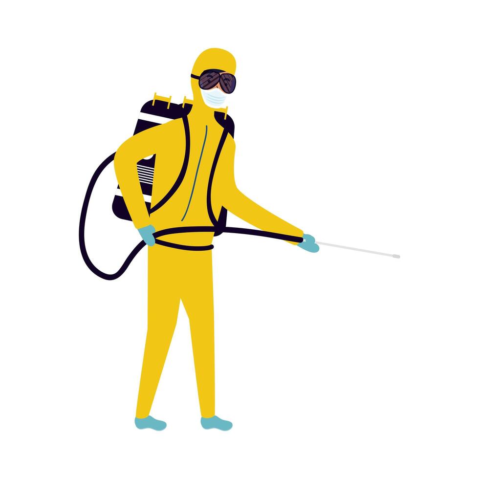 Man with protective suit vector design