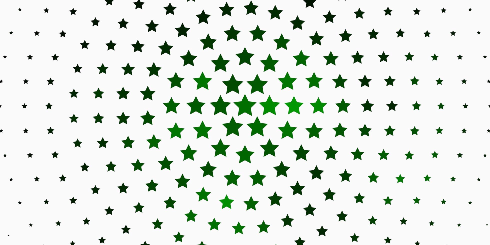 Light Green vector pattern with abstract stars.