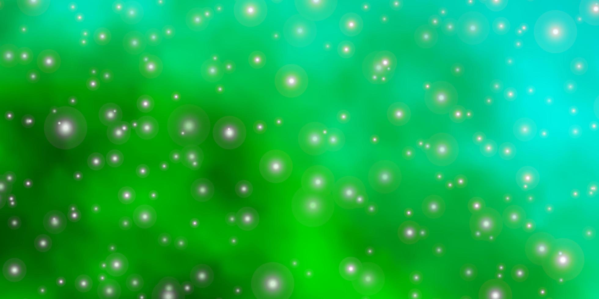 Light Green vector pattern with abstract stars.