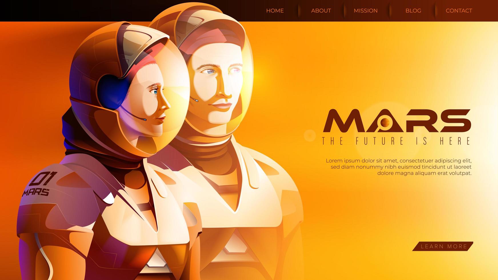 Astronauts standing together and ready for the greatest mission on mars