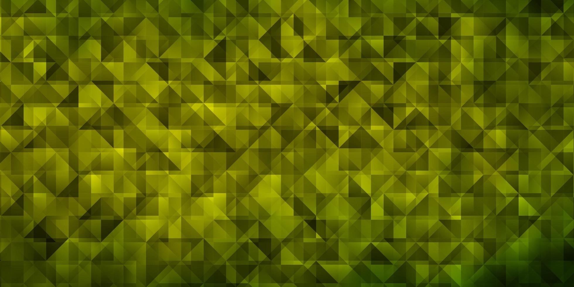 Fondo de vector verde claro, amarillo con triángulos.