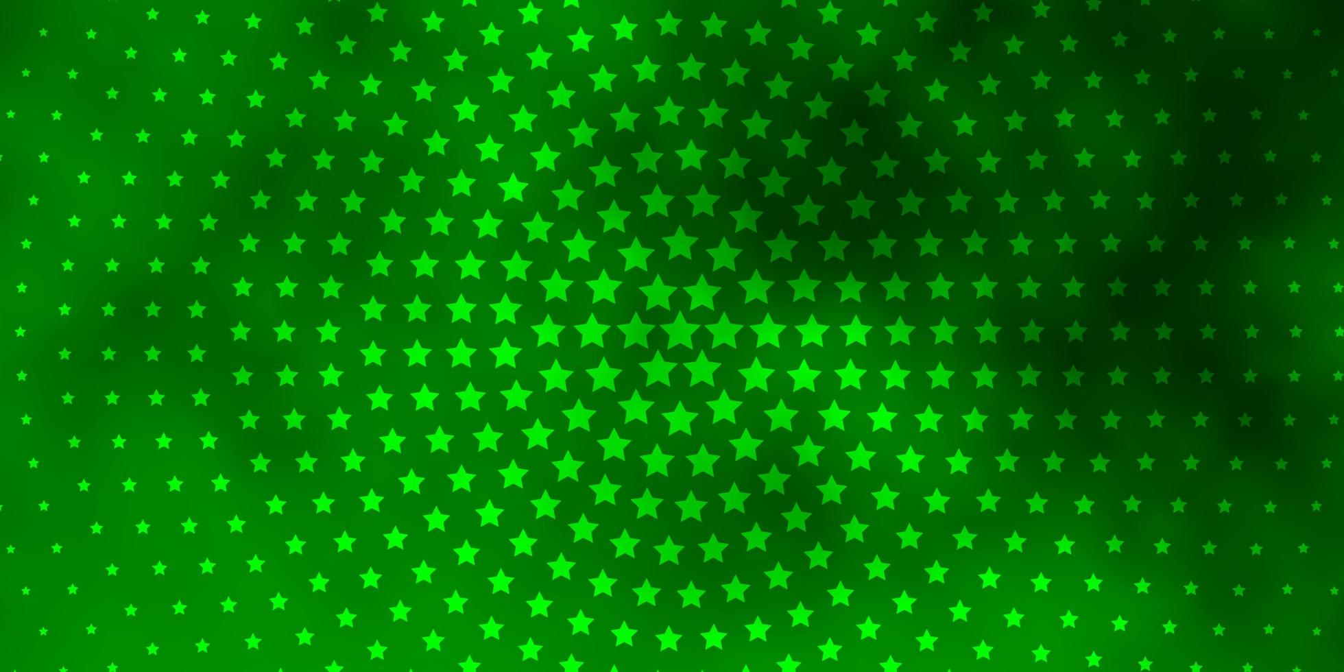 patrón de vector verde claro con estrellas abstractas.