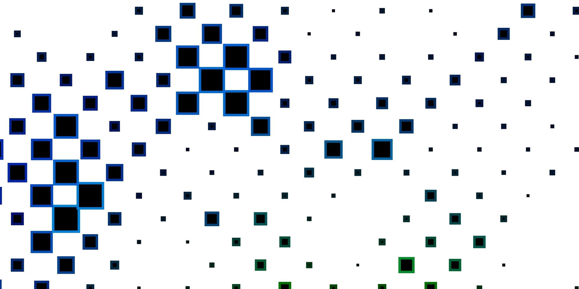 Dark Blue, Green vector background with rectangles.