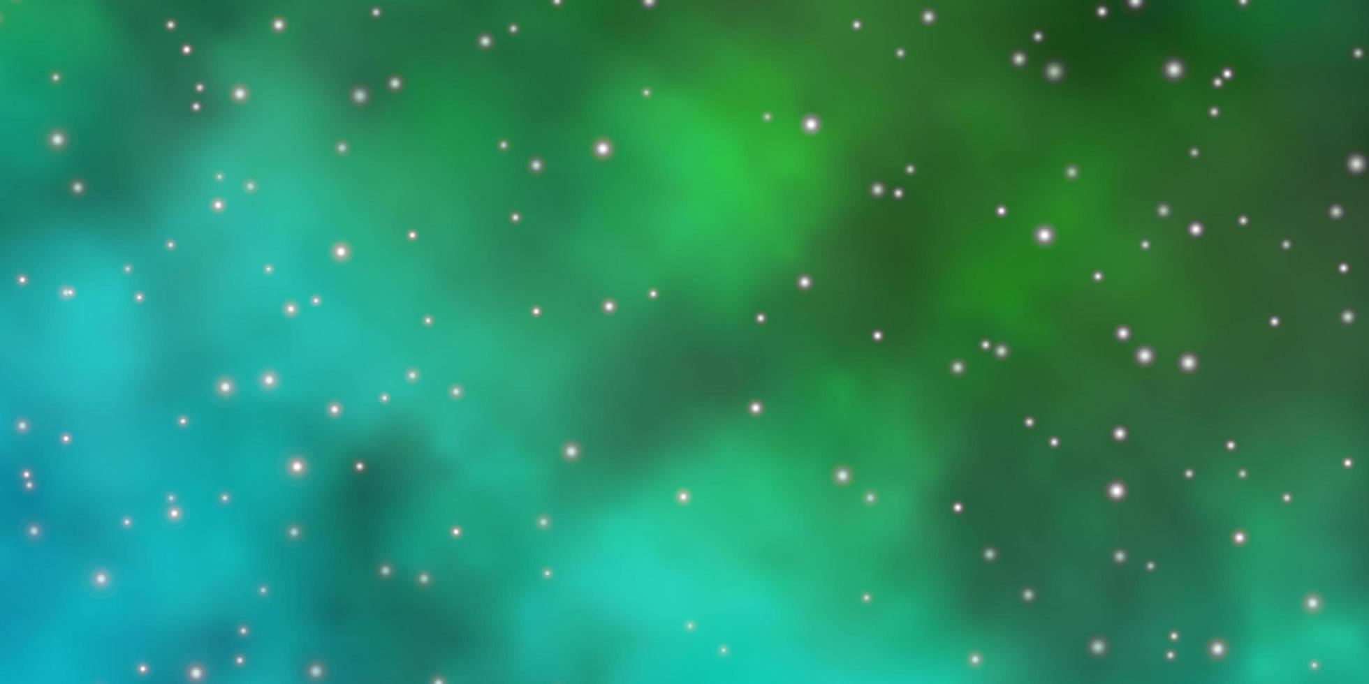 Light Green vector pattern with abstract stars.