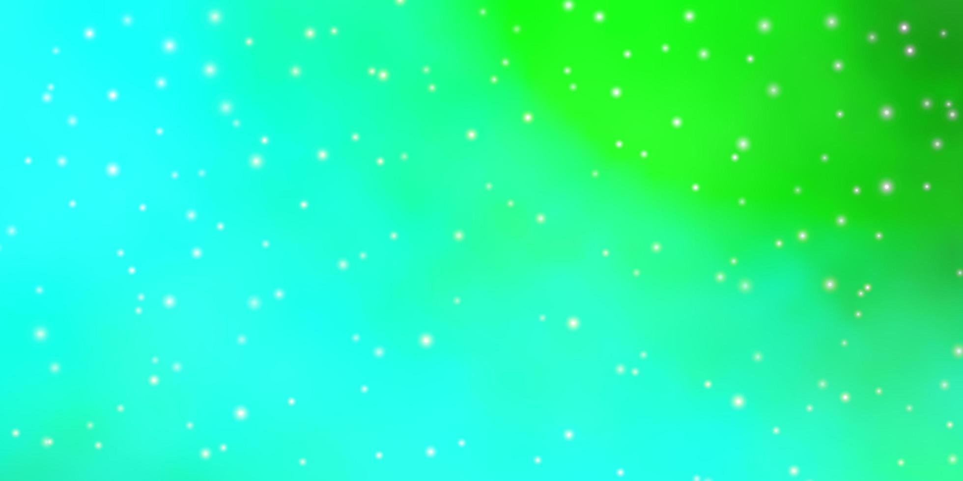 Light Green vector pattern with abstract stars.