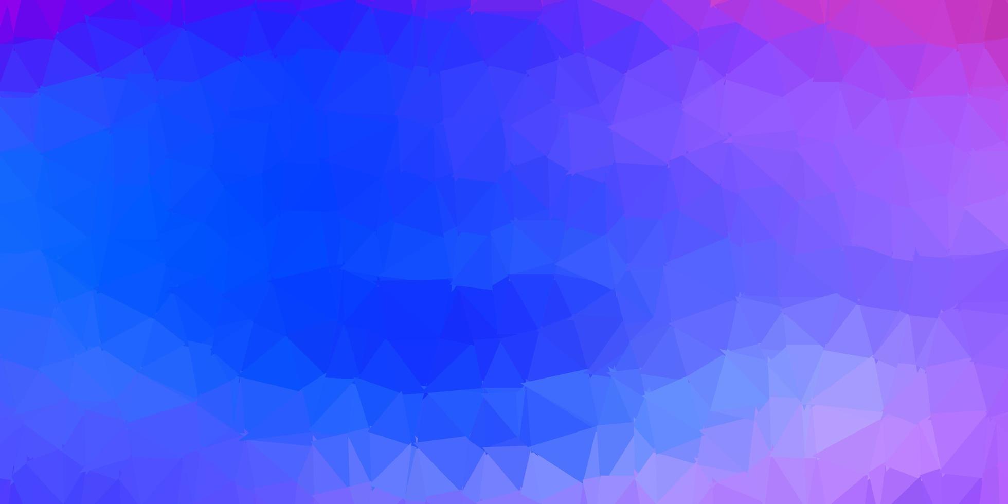 diseño de mosaico de triángulo vector azul claro, rojo.