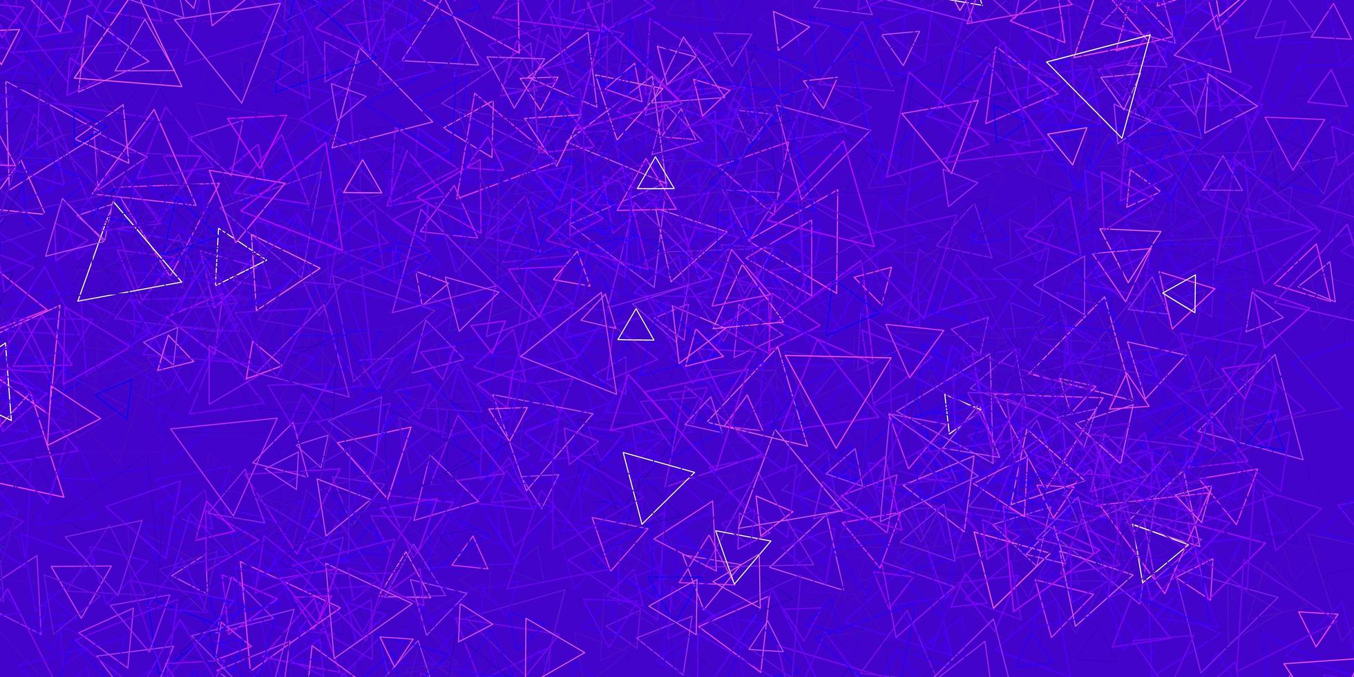 Dark Purple vector background with triangles.