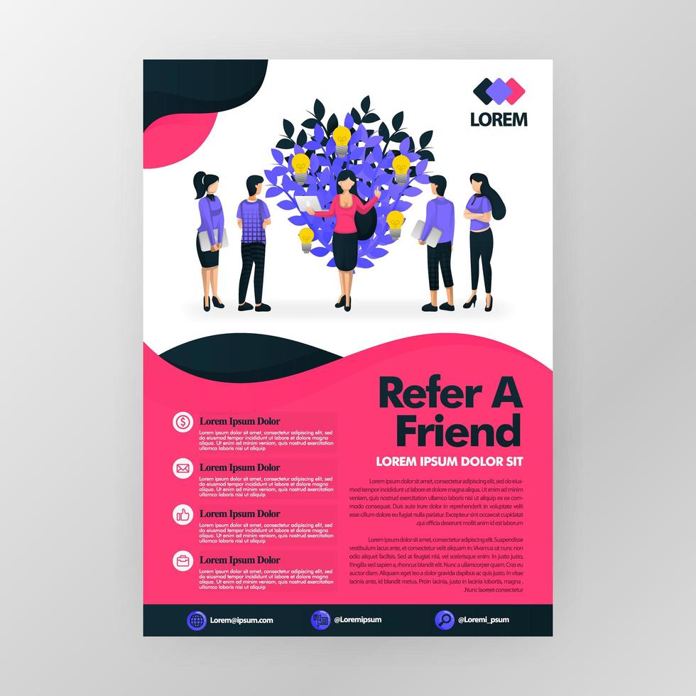 Referral Poster Vector Art Icons and Graphics for Free Download