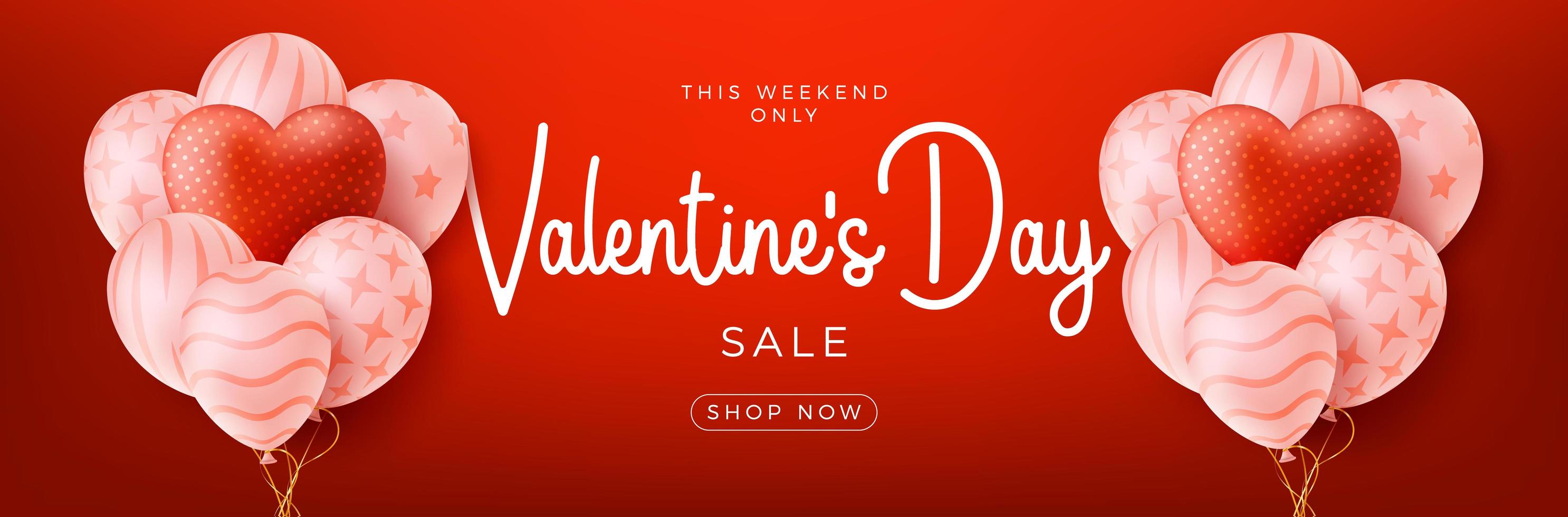 Valentine's Day sale background vector