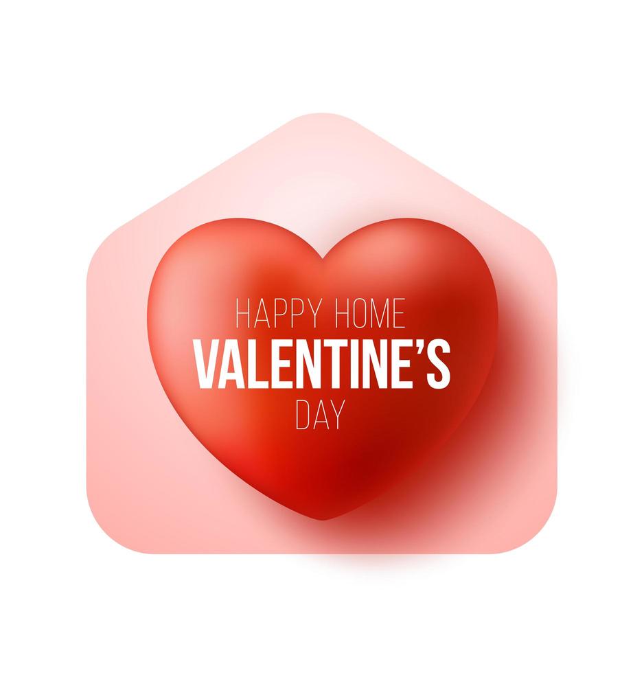 Happy Home Valentine Day Card vector