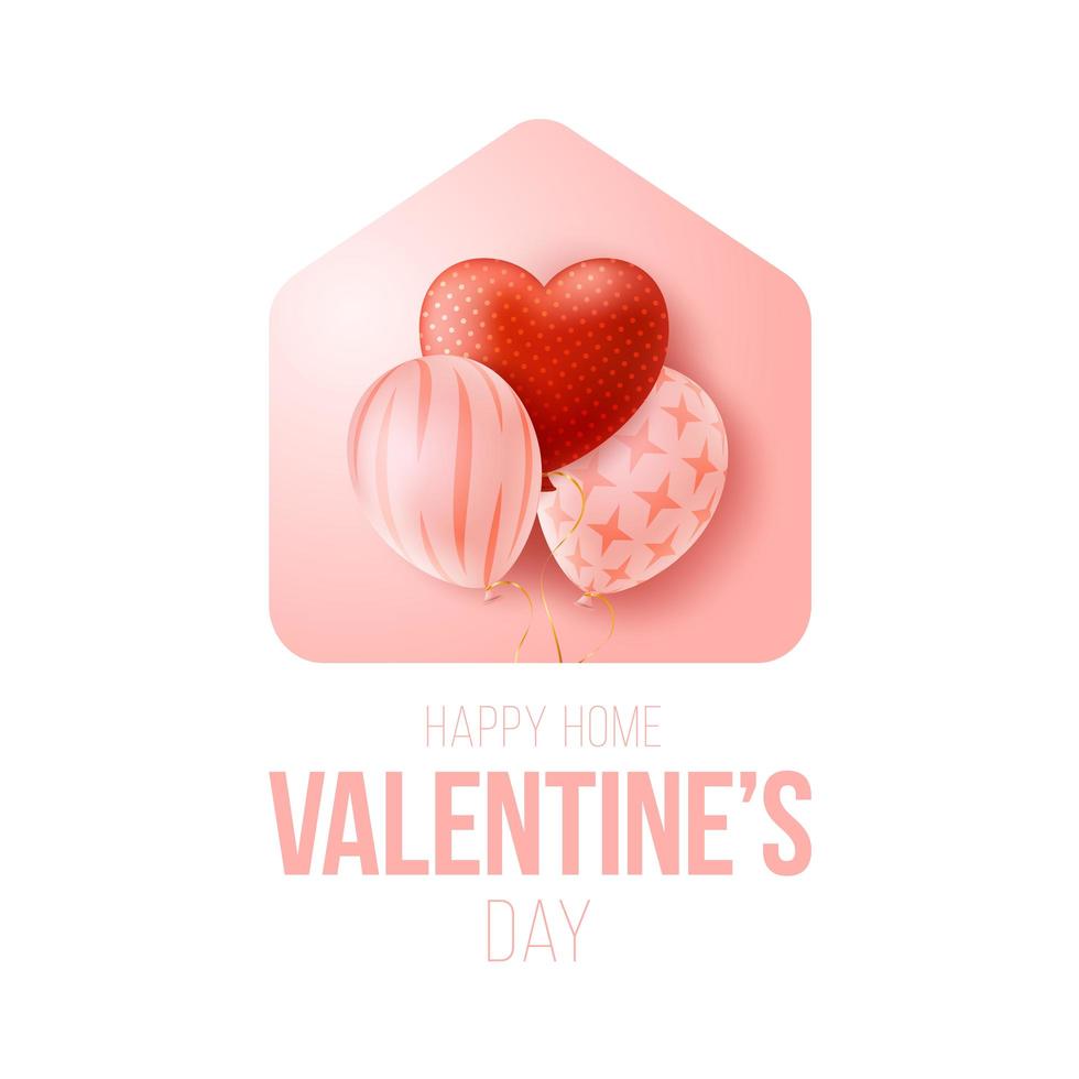 Happy Home Valentine Day Card vector