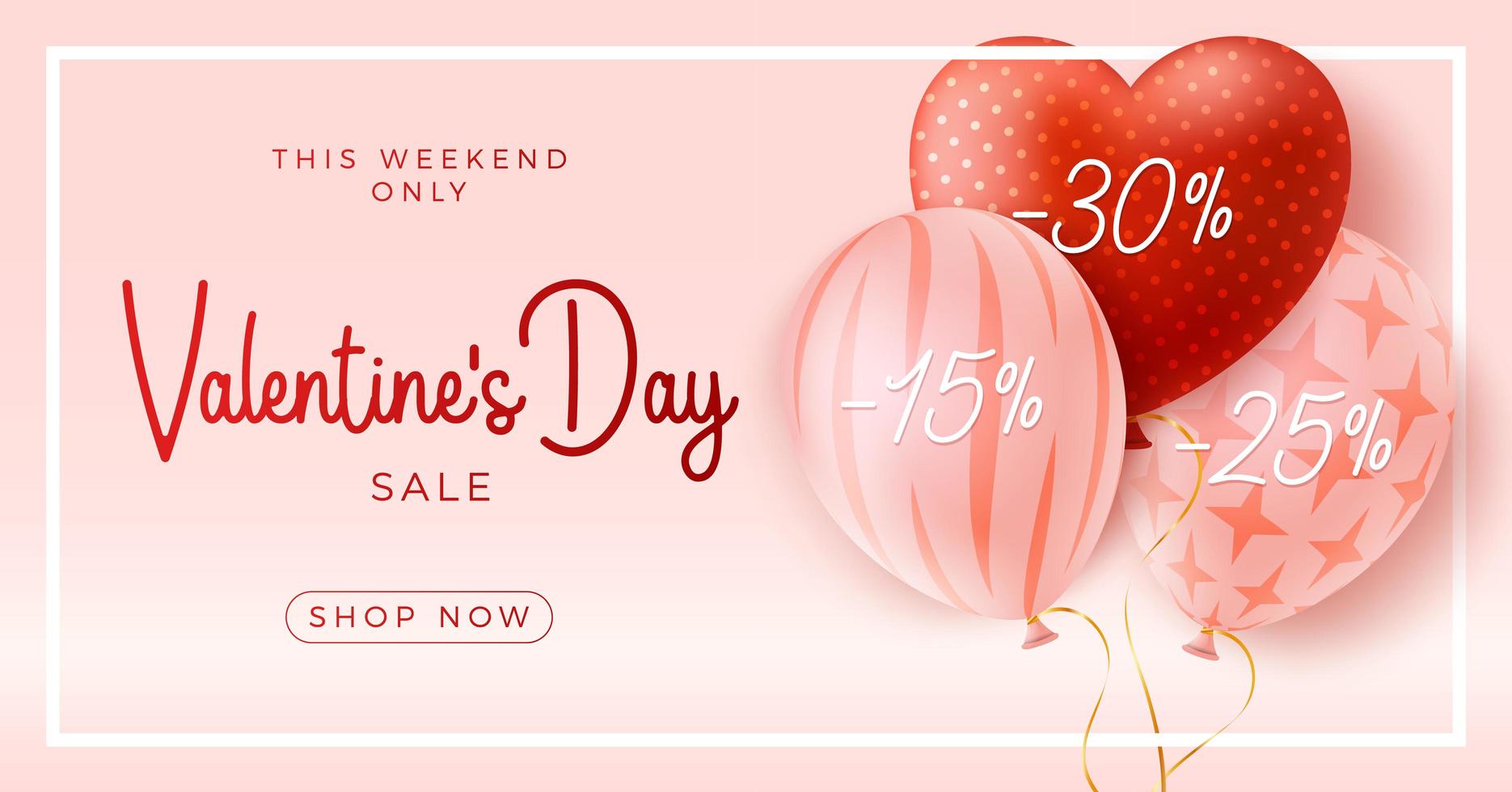 Happy and safe Valentines day sale background vector