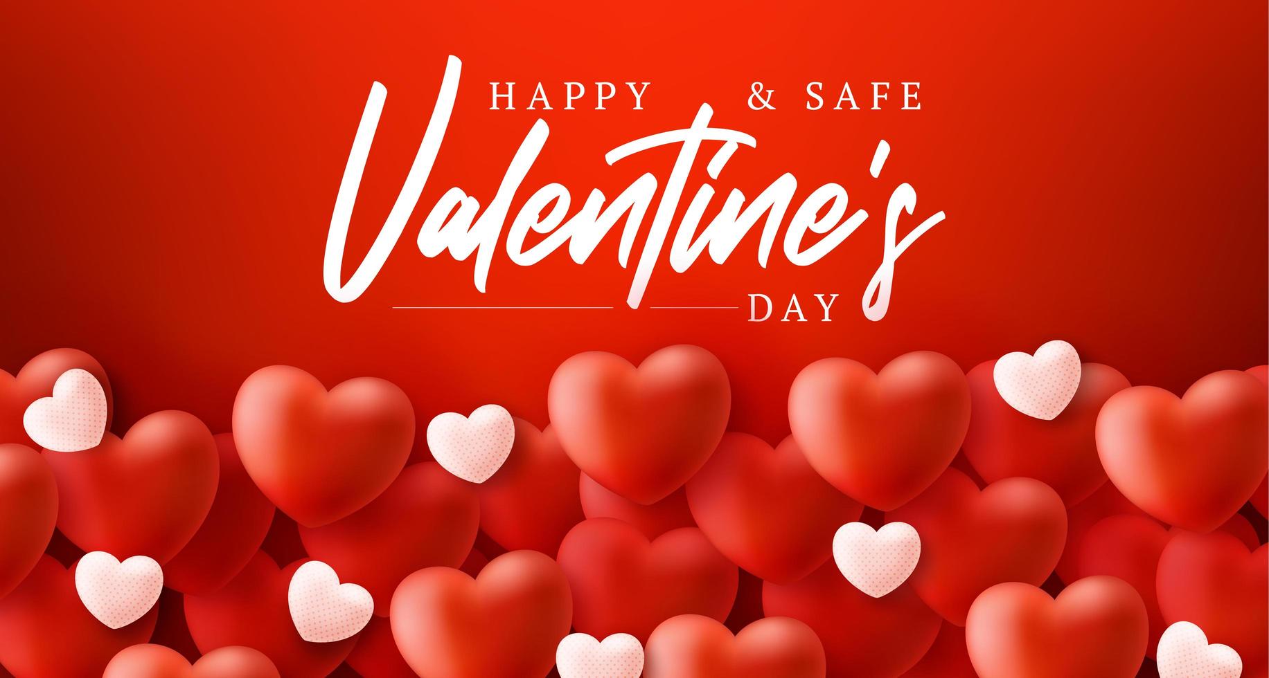 Happy and safe Valentines day sale background vector