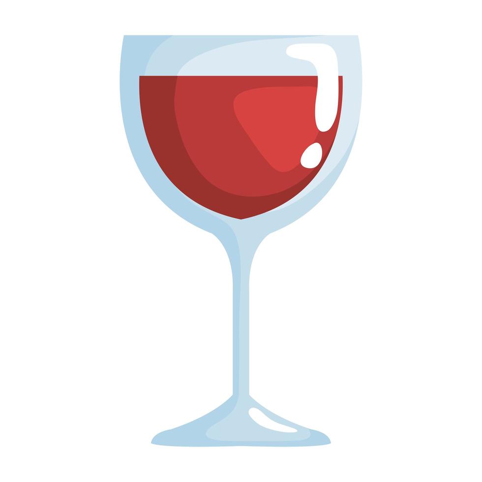 crystal wine cup drink icon vector