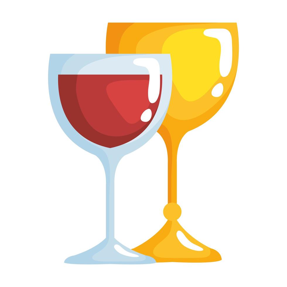 golden chalice with wine cup vector