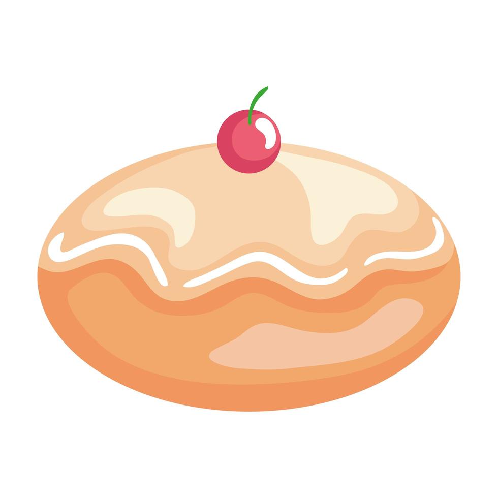 delicious jewish sweet donut icon vector