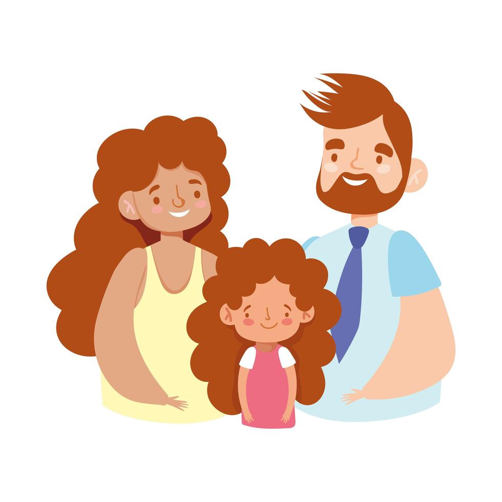 mother father and daughter relationship, family day vector