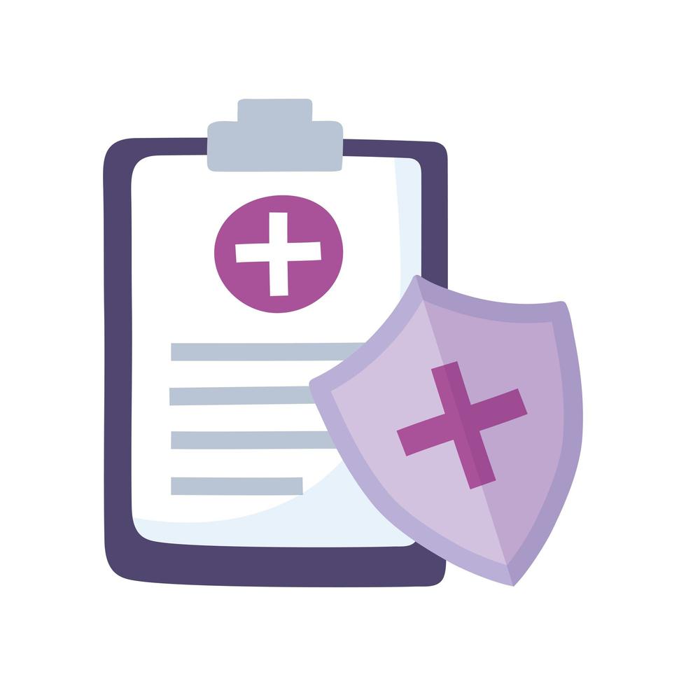 telemedicine, clipboard report medical treatment and online healthcare services vector