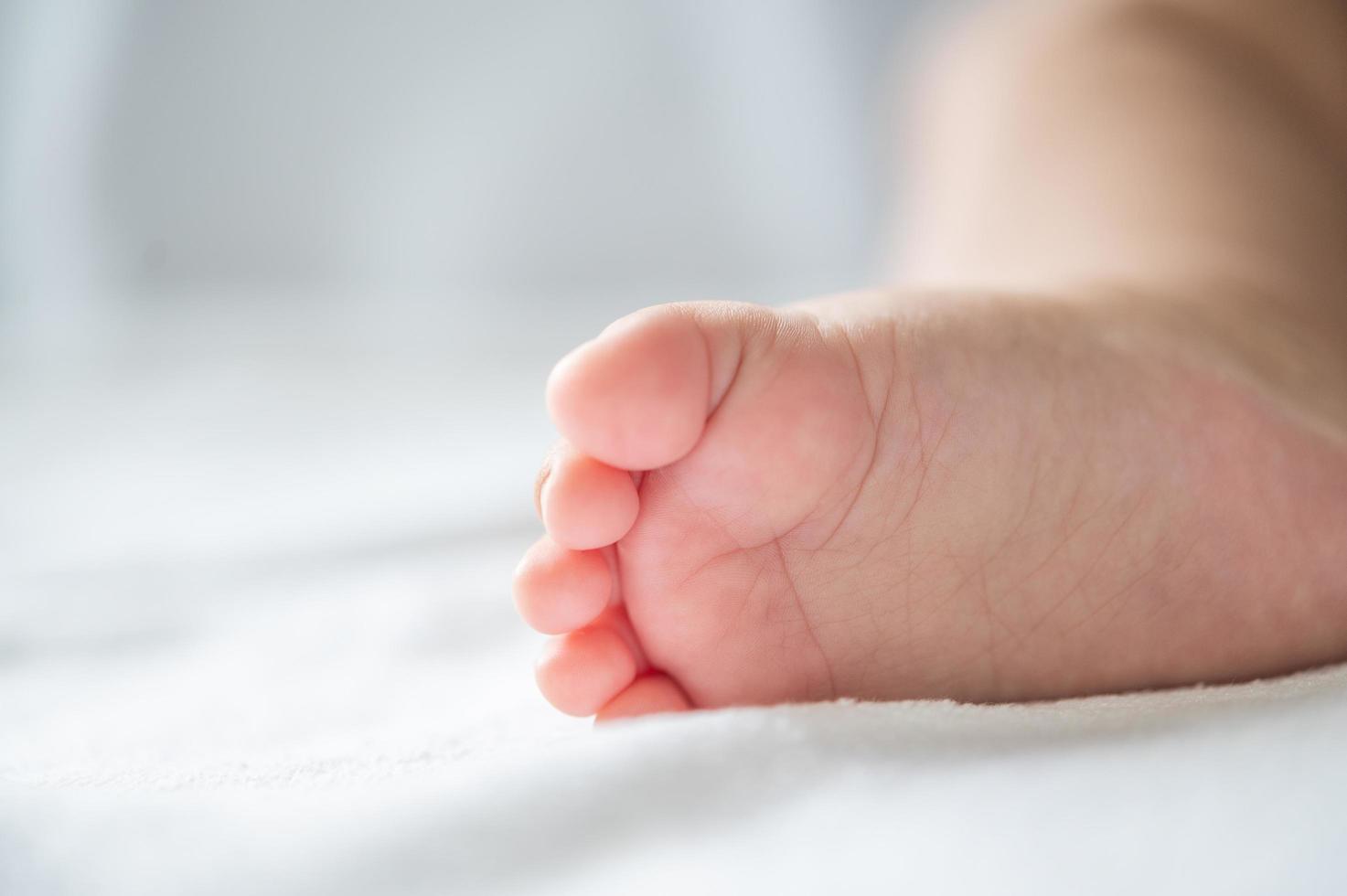 Baby feet close-up photo