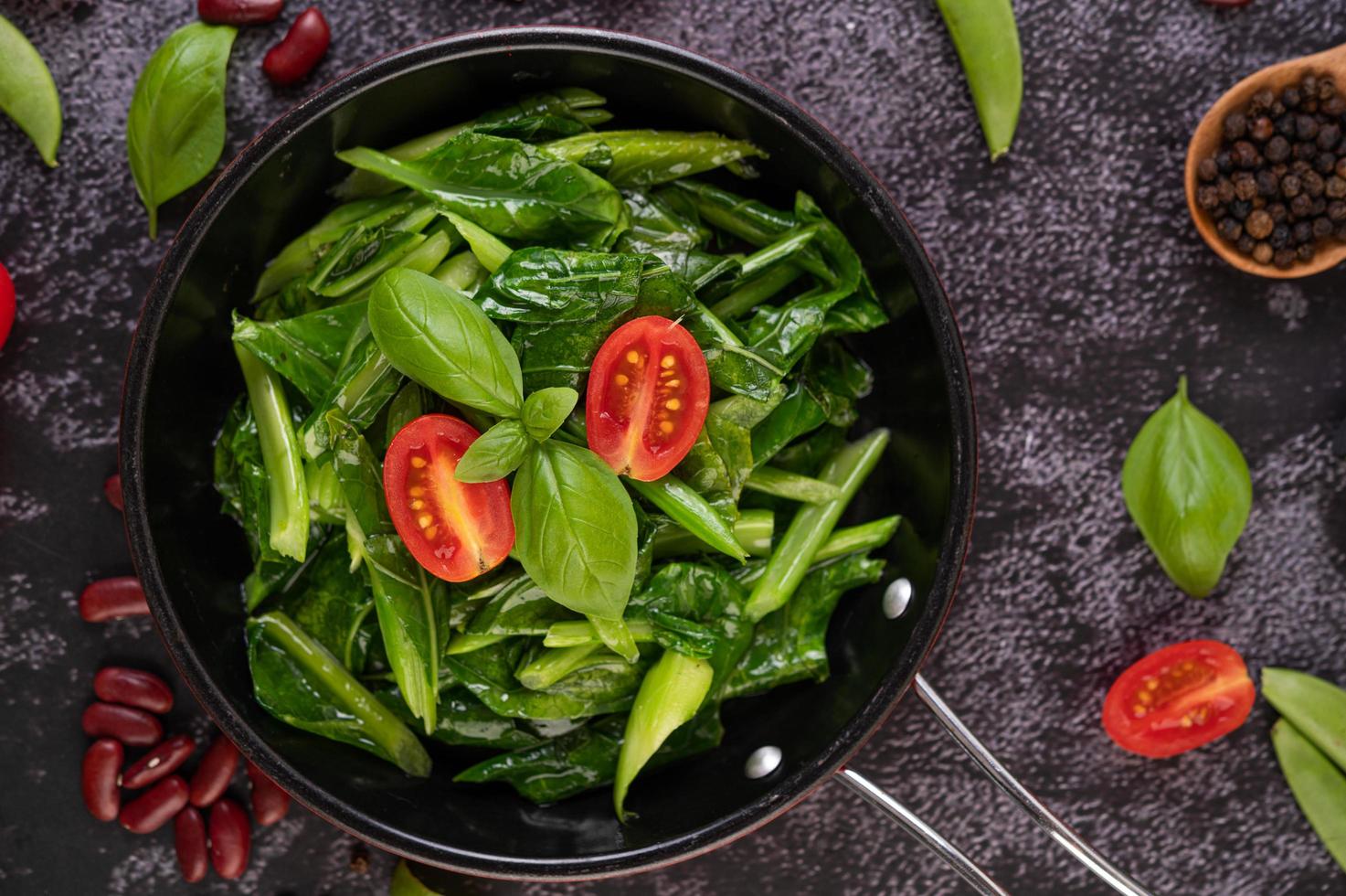 Stir fried kale photo