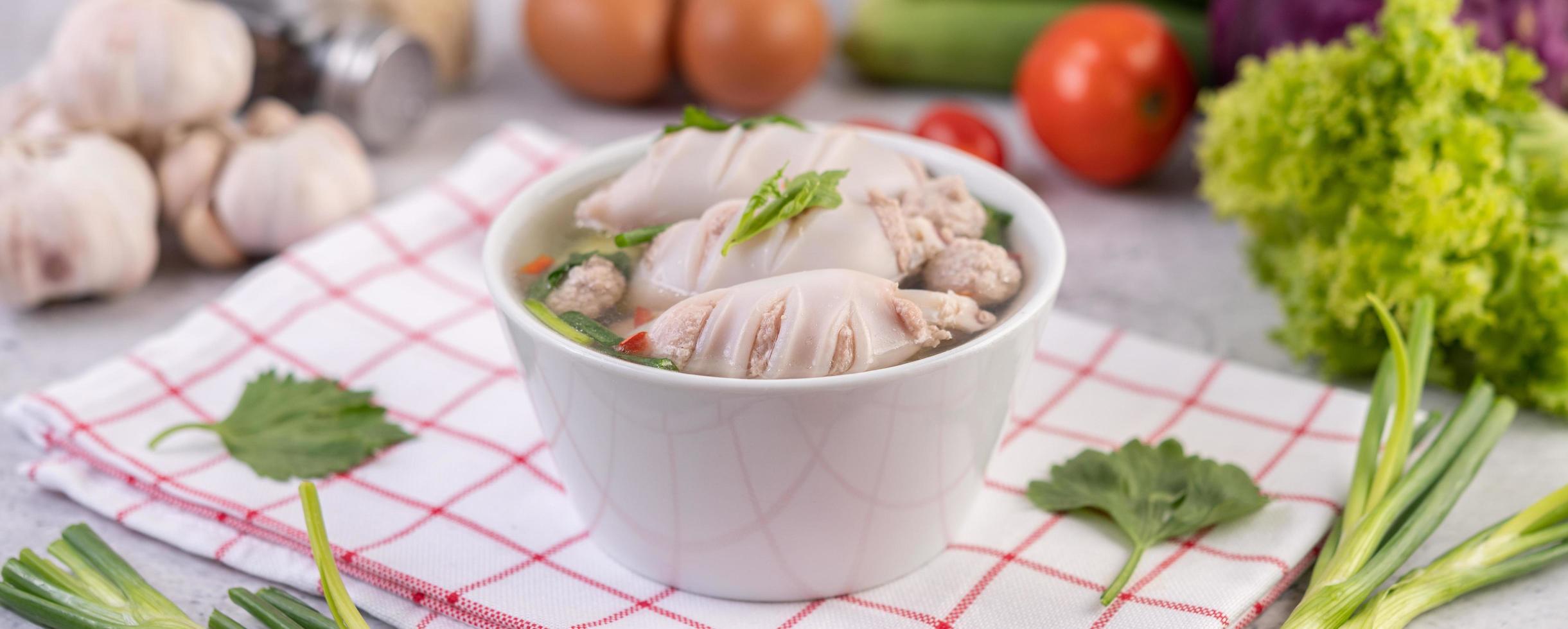 Thai squid soup photo