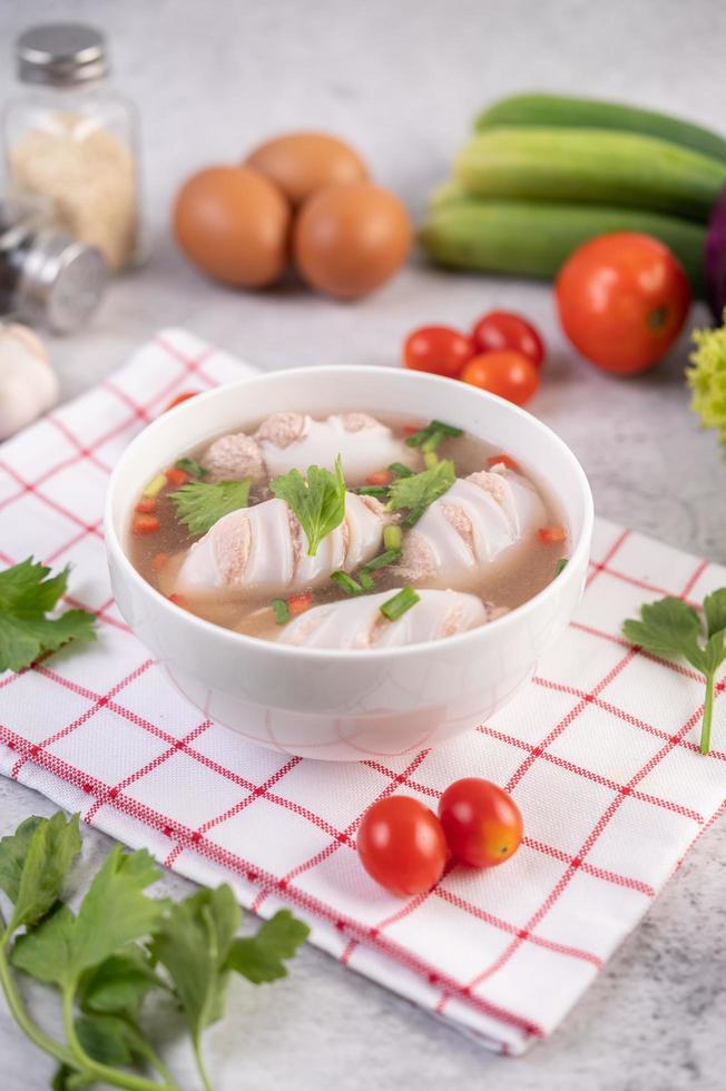 Squid soup with pork photo