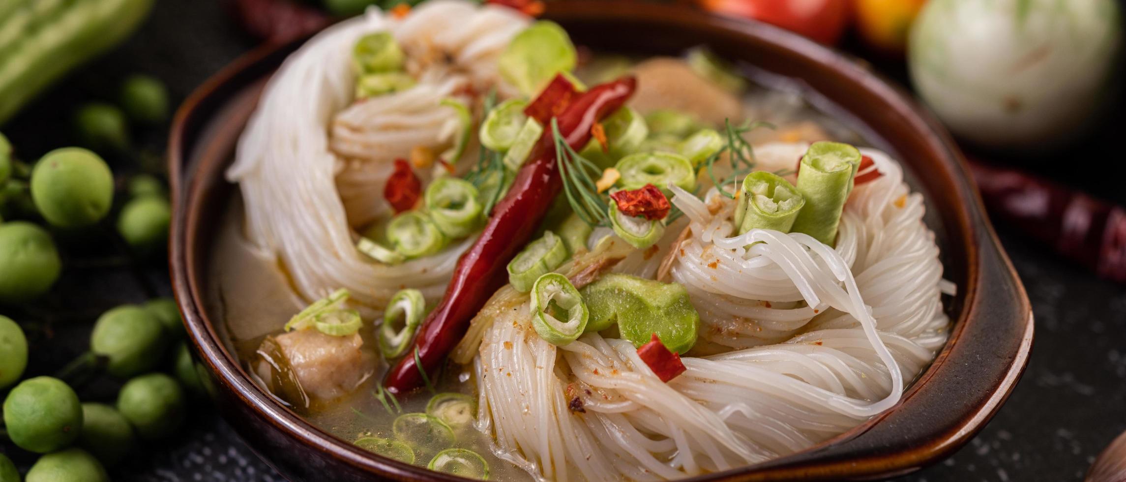 Coconut rice noodle dish photo