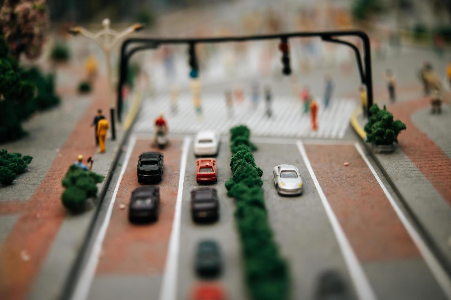 Close-up of miniature toy landscape photo