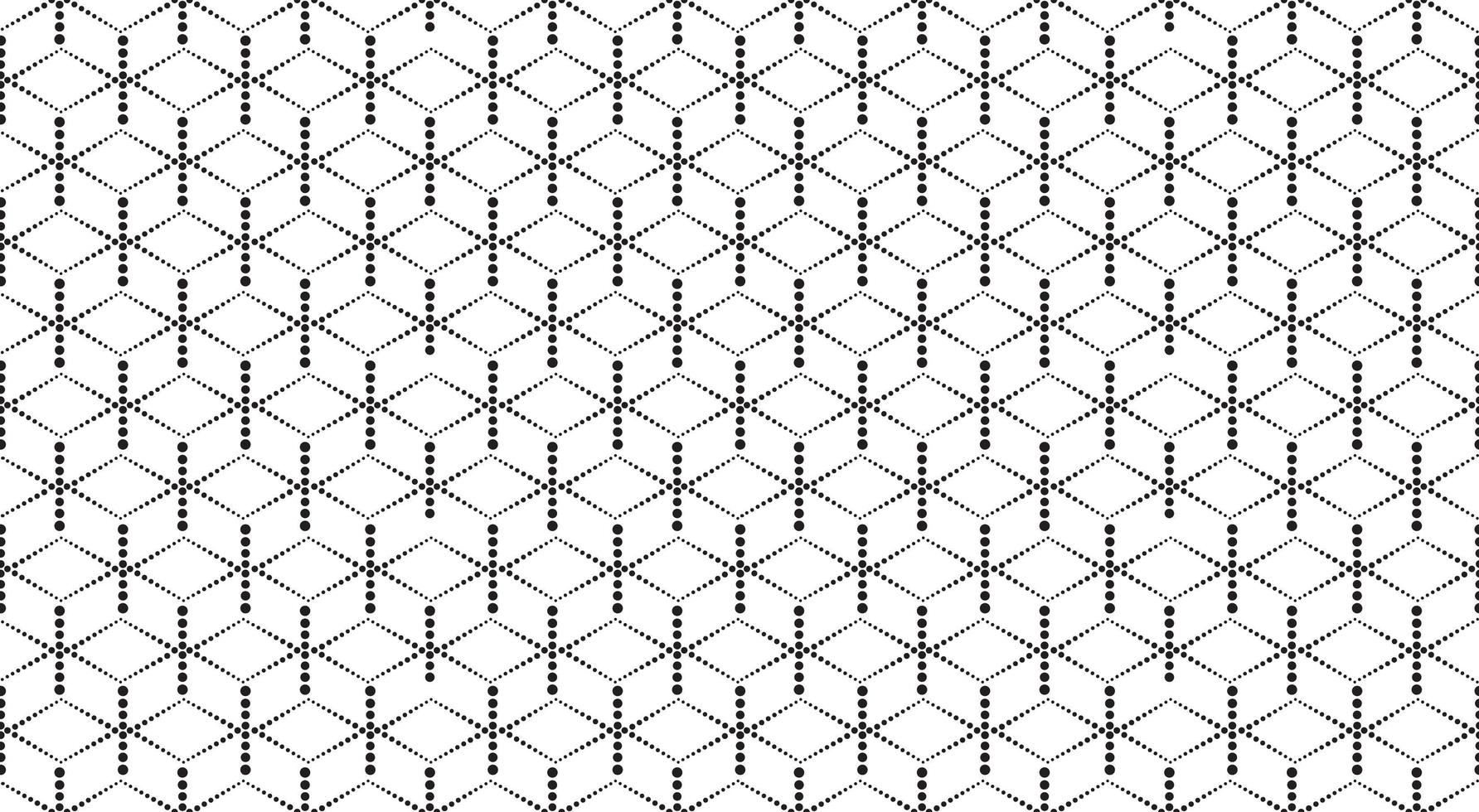 Abstract seamless pattern. Stylish dotted line ornament with geometric shapes. vector