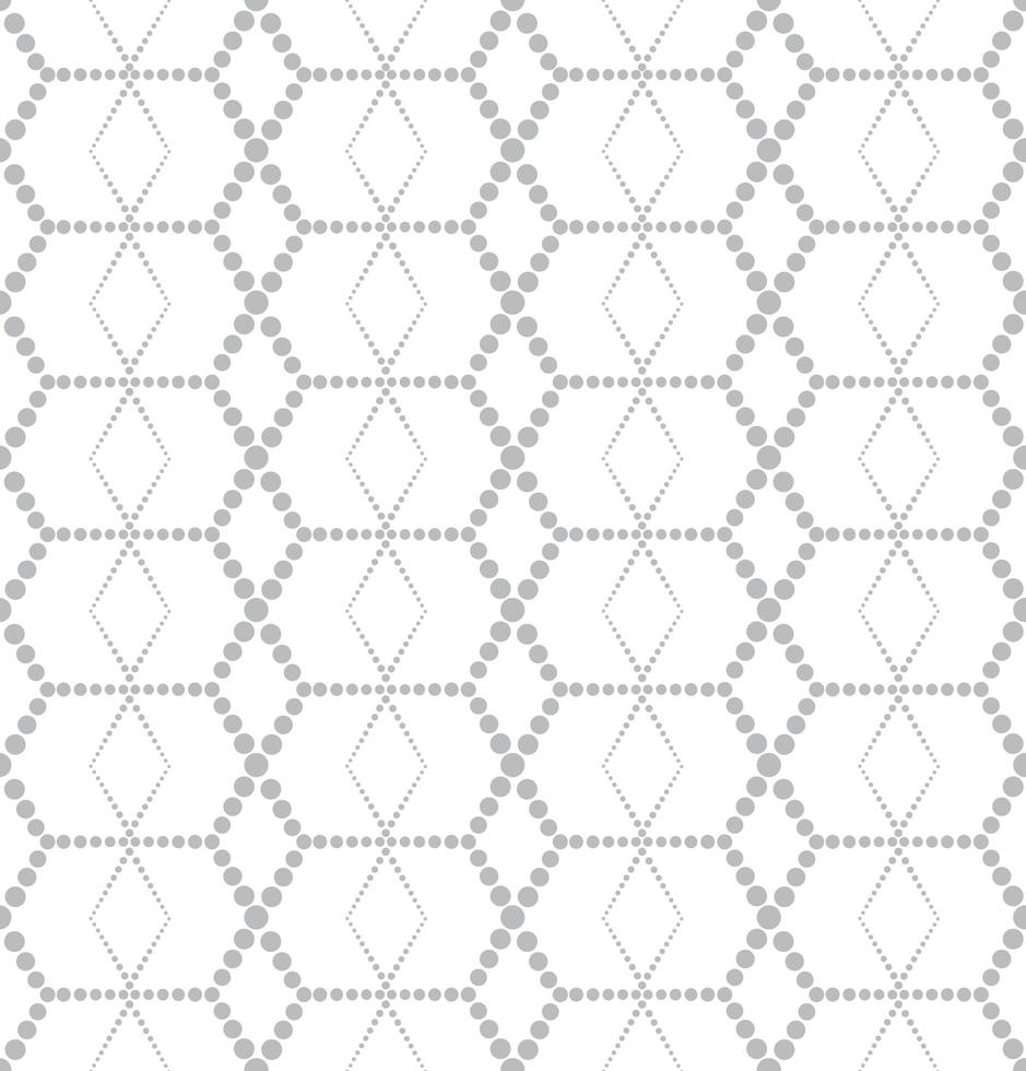Abstract seamless pattern. Stylish dotted line ornament with geometric shapes. vector