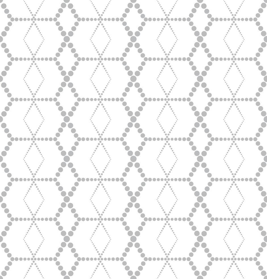 Abstract seamless pattern. Stylish dotted line ornament with geometric shapes. vector