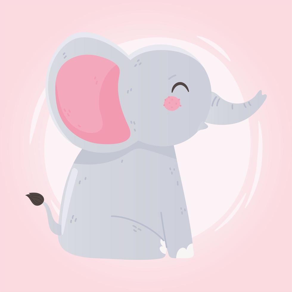 baby shower, lindo animalito elefante vector