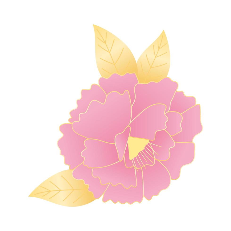 flower leaves nature decoration and ornament icon vector