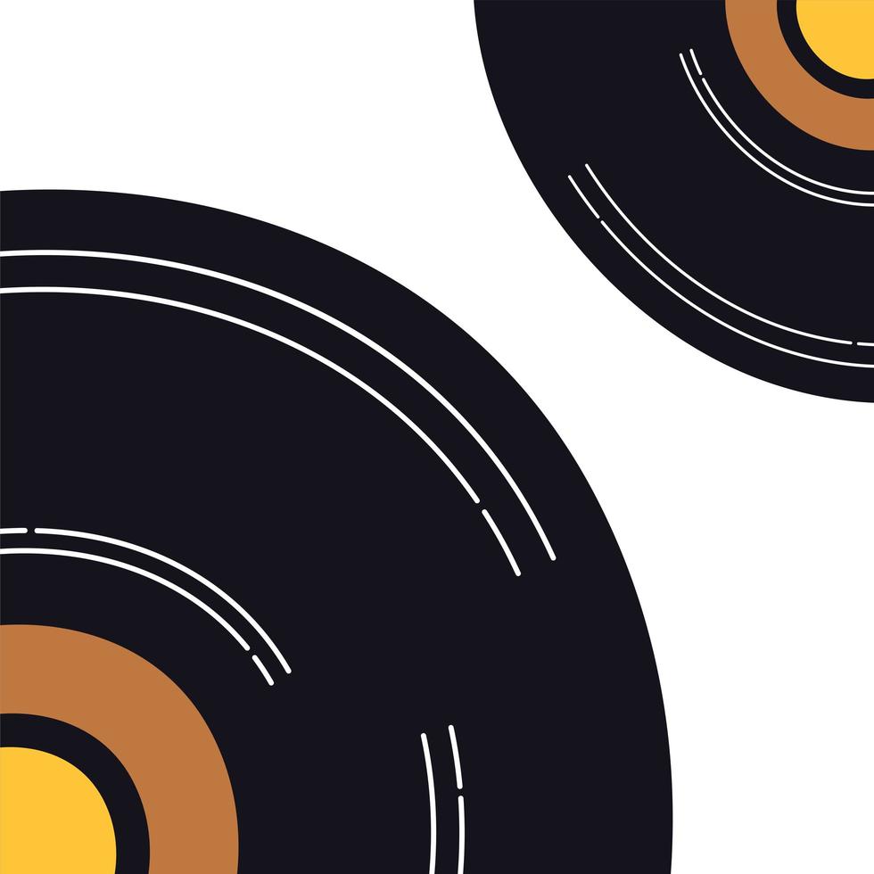 Disco de vinilo de música icono aislado de registro vector