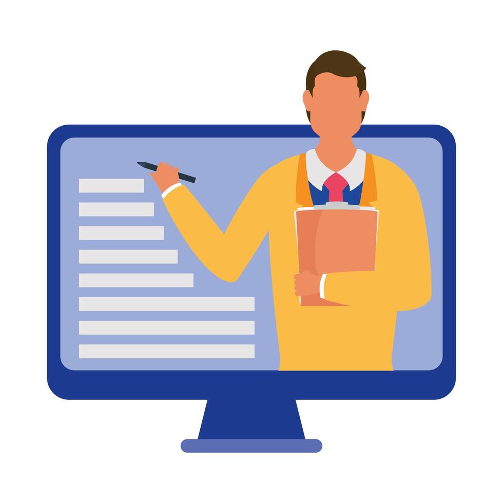 Man Avatar On Computer In Video Chat Vector Design Vector Art At Vecteezy Man Avatar On Computer In Video Chat Vector Design Vector Art At Vecteezy