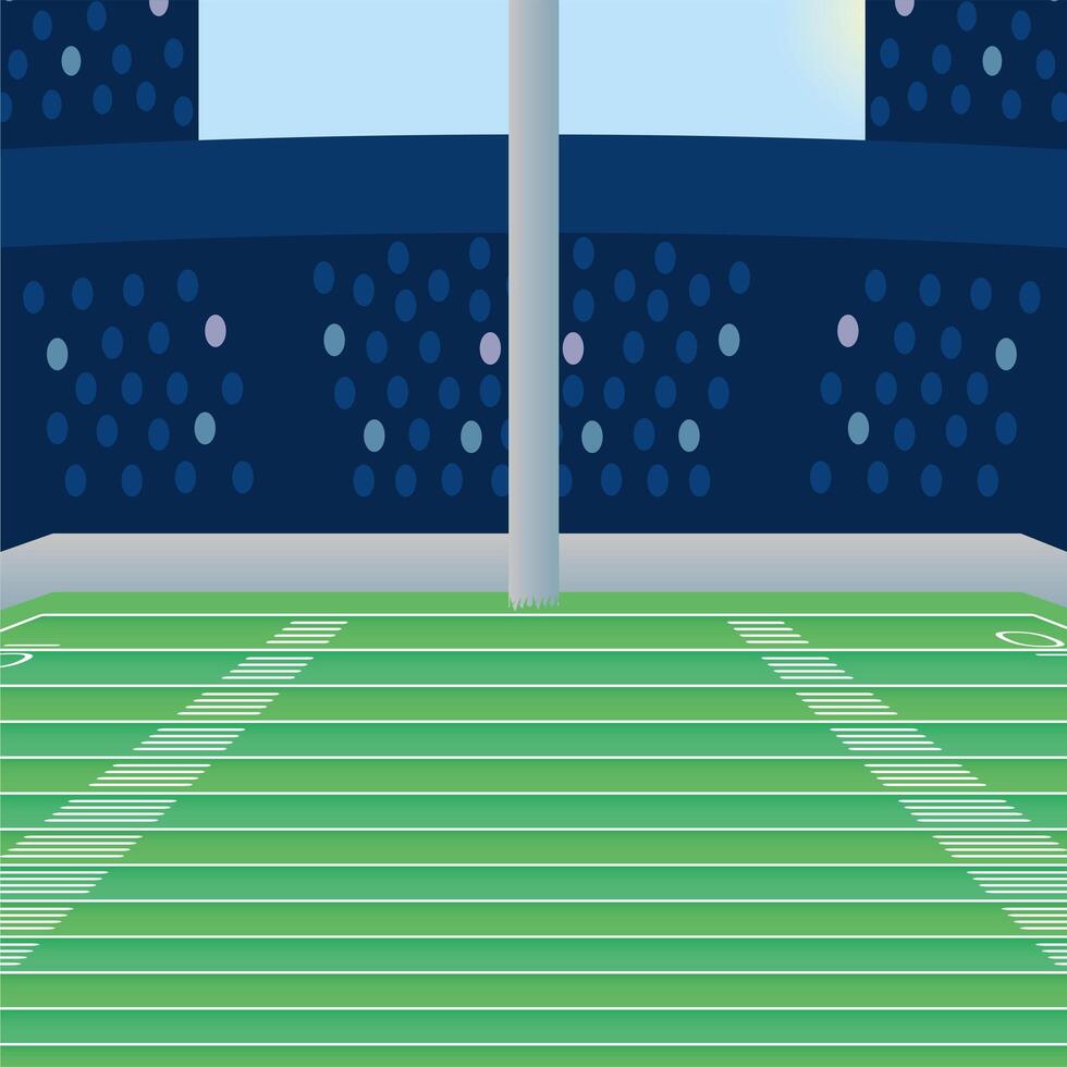 icono de escena de campo de fútbol americano vector