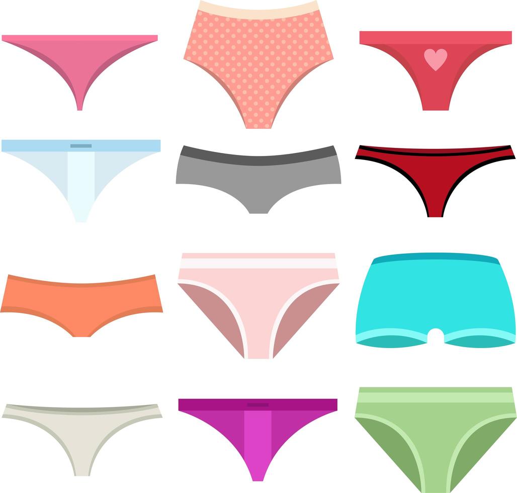 The scheme for measuring the size of women underwear. Vector Stock Vector