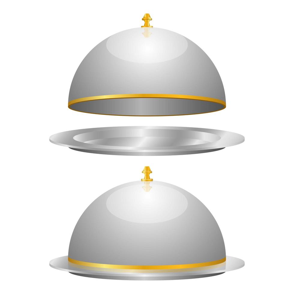 Cloche set vector design illustration isolated on white background