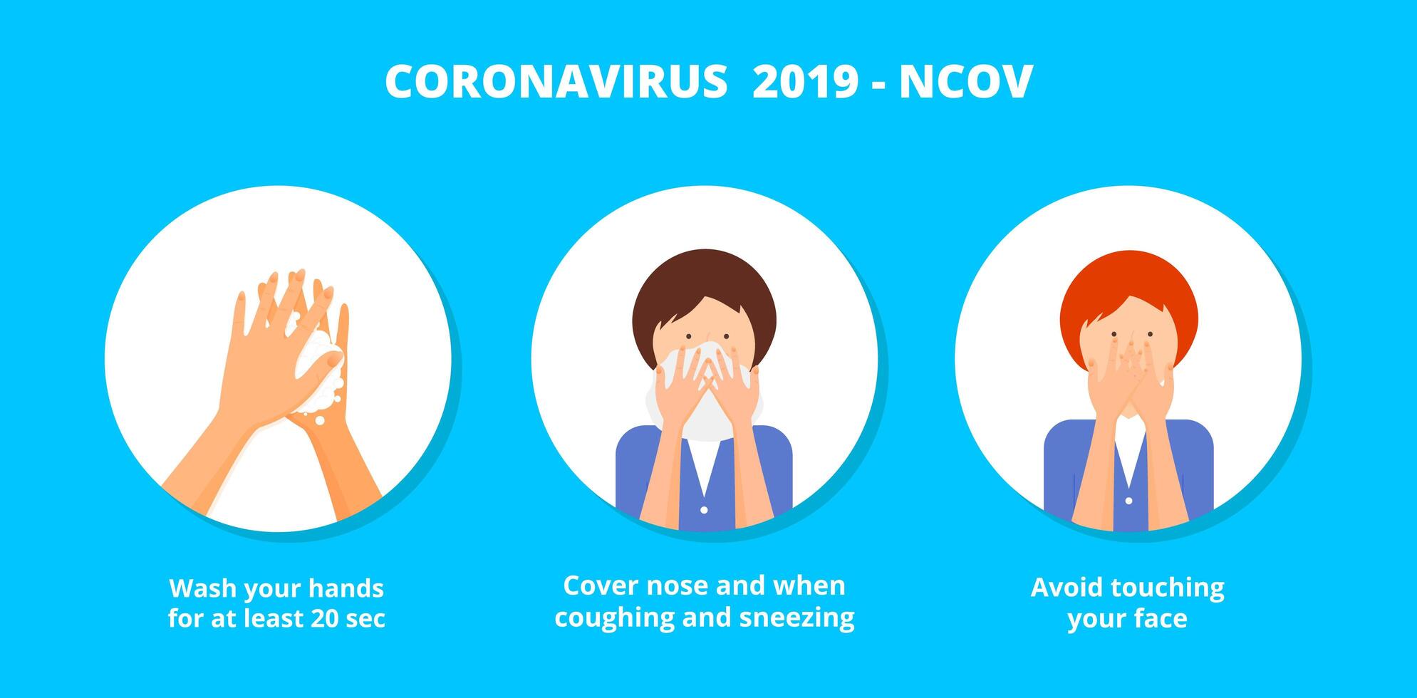 Coronavirus COVID-19 prevention methods infographic. vector