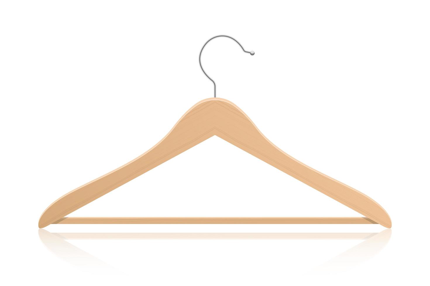 Wooden clothing hanger vector design illustration isolated on white background