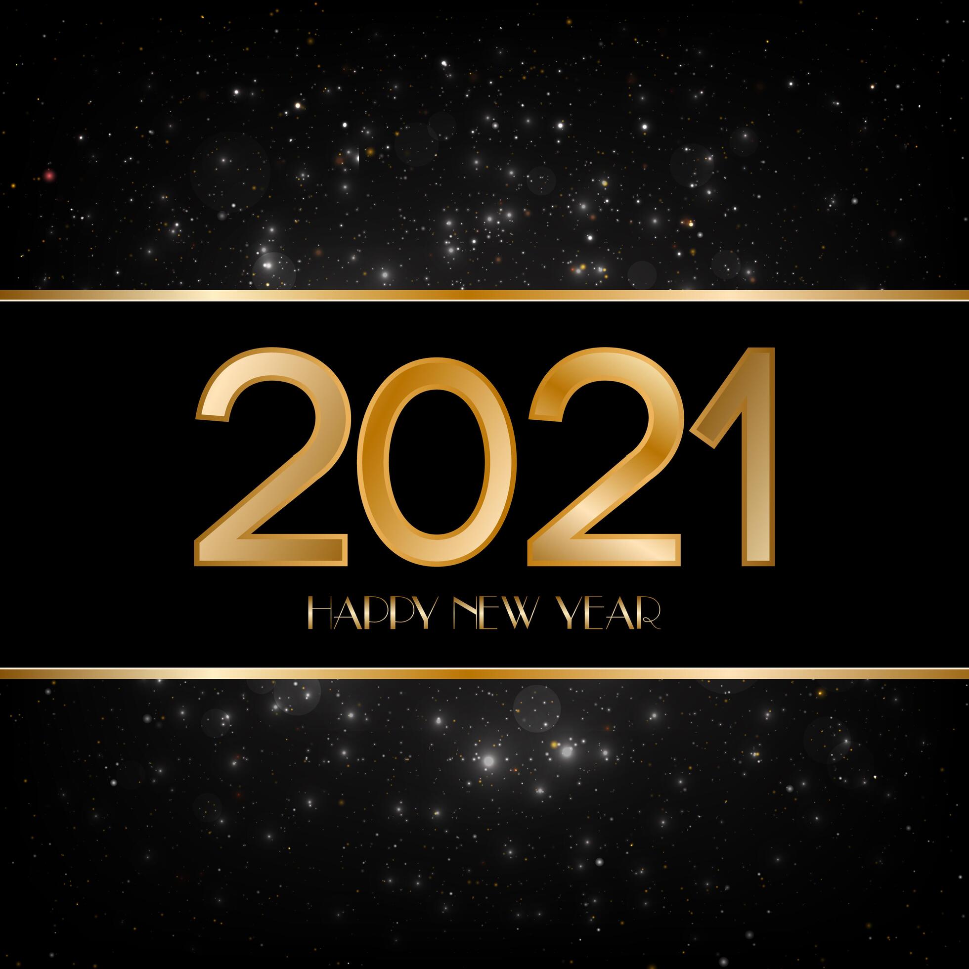 Happy New Year black and gold background 1834571 Vector Art at Vecteezy