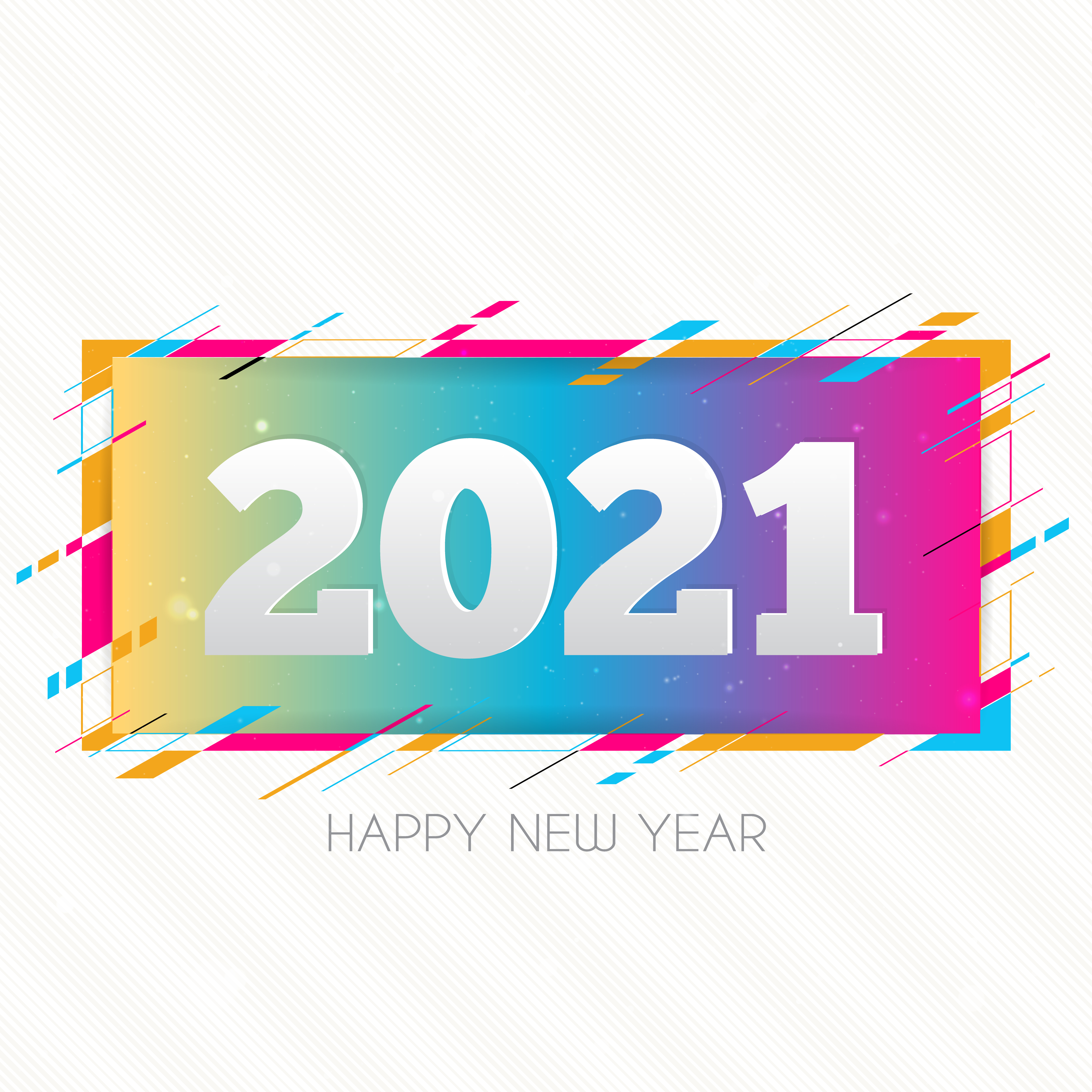 Creative Happy New Year 2021 design card on modern background 1834649  Vector Art at Vecteezy