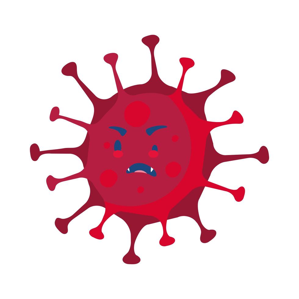 covid19 pandemic particle comic character vector